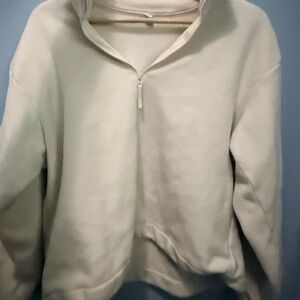 Uniqlo Women's Off-White Zip-Up Jacket